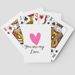 jij bent mijn liefde roze rood hart waterverf kidr pokerkaarten