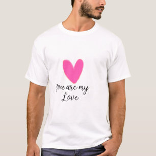 jij bent mijn liefde roze rood hart waterverf kidr t-shirt