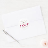 jij bent mijn liefdessticker ronde sticker (Envelop)