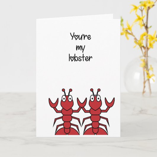Jij bent mijn Lobster Kaart (Gele Bloem)