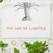 "Jij bent mijn Lobster" Novelty Kitchen Tea Towel Theedoek (Gevouwen)