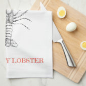 "Jij bent mijn Lobster" Novelty Kitchen Tea Towel Theedoek (Quarter Fold)
