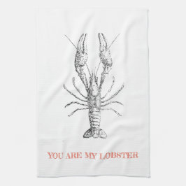 "Jij bent mijn Lobster" Novelty Kitchen Tea Towel Theedoek