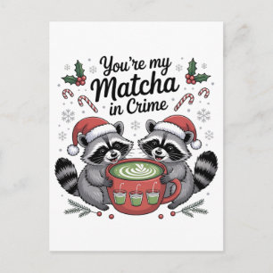 Jij bent mijn Matcha in Crime Wasbeerliefhebbers Aankondigingskaart