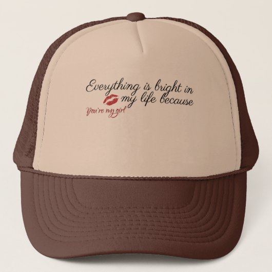 Jij bent mijn meisje Trucker Hat Pet (Voorkant)