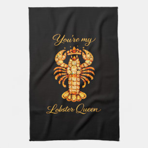 Jij bent mijn met juwelen versierde diamanten luxe theedoek