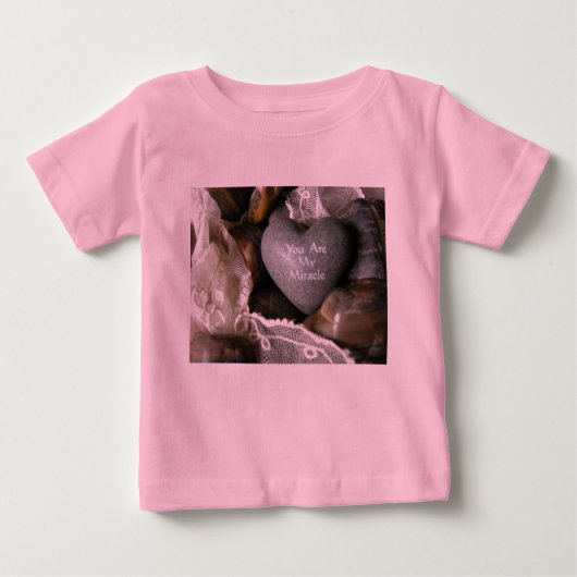 Jij bent mijn Mirakel Pink baby Tshirt (Voorkant)