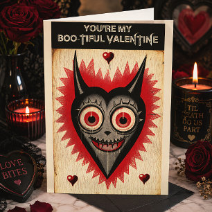 Jij bent mijn mooie Valentijnsdag Vintage Vampier Kaart