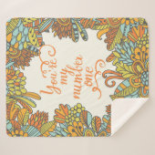 Jij bent mijn nummer één sherpa deken (Voorkant (horizontaal))