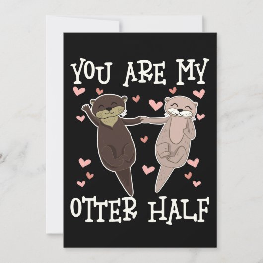 Jij Bent Mijn Otter Helft Valentijnsdag Feestdagenkaart (Voorkant)