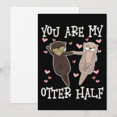 Jij Bent Mijn Otter Helft Valentijnsdag Feestdagenkaart (Voorkant / Achterkant)