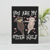 Jij Bent Mijn Otter Helft Valentijnsdag Feestdagenkaart (Staand voorkant)