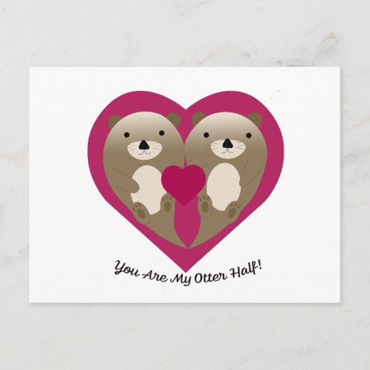 Jij Bent Mijn Otterhelft Feestdagenkaart (Voorkant)