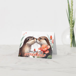 Jij Bent Mijn Otterhelft Otter Zoenen Valentijn Kaart