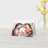 Jij Bent Mijn Otterhelft Otter Zoenende Valentijn Kaart (Gele Bloem)