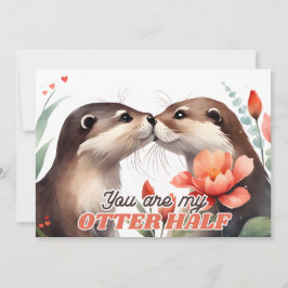 Jij Bent Mijn Otterhelft Otter Zoent Valentijn Feestdagenkaart