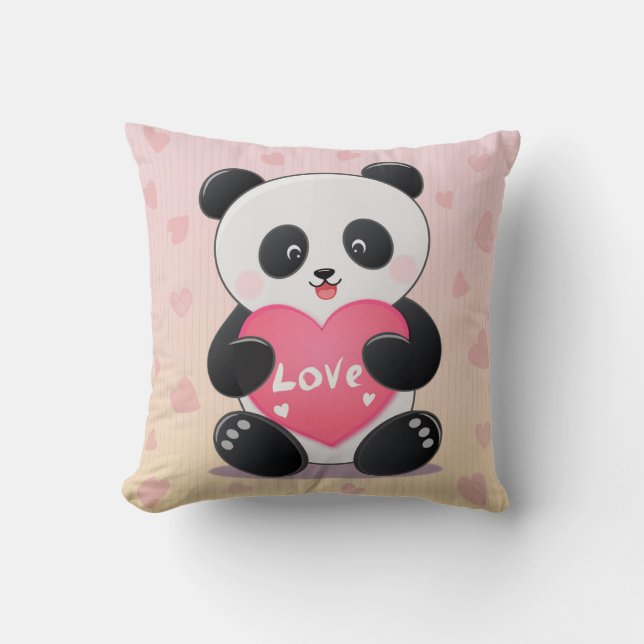 Jij Bent Mijn Panda-mische Liefde Kussen (Voorkant)