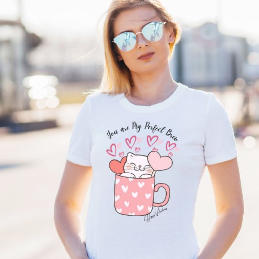 Jij bent mijn perfecte koffie kat t-shirt