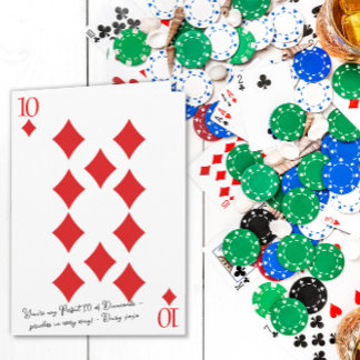 Jij bent mijn perfecte tien 10 van ruiten valentij kaart