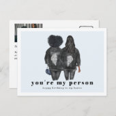 Jij bent mijn persoon | Beste vriend verjaardag Briefkaart (Voorkant / Achterkant)