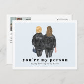 Jij bent mijn persoon | Verjaardag beste vriend(in Briefkaart (Voorkant / Achterkant)