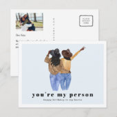 Jij bent mijn persoon | Verjaardag beste vriend(in Briefkaart (Voorkant / Achterkant)