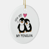Jij Bent Mijn Pinguïn Keramisch Ornament (Rechts)
