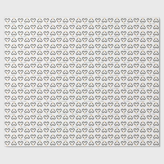 Jij bent mijn Pinguïn Liefde Cadeaupapier (Vlak)