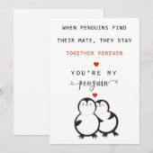 Jij bent mijn pinguïn Valentijnskaart Feestdagenkaart (Voorkant / Achterkant)