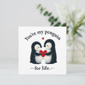 Jij bent mijn pinguïn voor het leven stel (Staand voorkant)