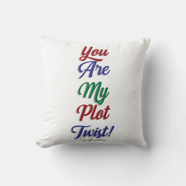 Jij Bent Mijn Plot Twist Grappige Boek Slogan Kussen (Voorkant)