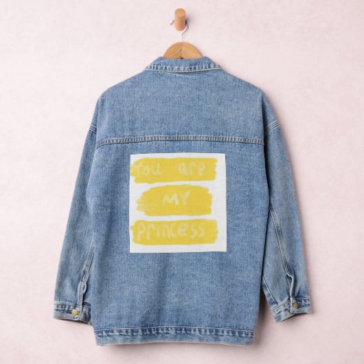 Jij bent mijn prinses tekstkunst denim jacket (Hangar)