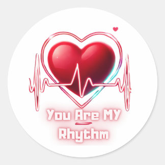 Jij bent mijn ritme ronde sticker