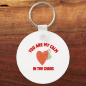 Jij Bent Mijn Rust in de Chaos Sleutelhanger (Voorkant)