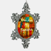 Jij bent mijn schatje tin sneeuwvlok ornament (Links)