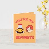 Jij bent mijn Soymate – Schattige Sojasaus Liefde Kaart (Gele Bloem)