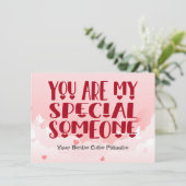 Jij bent mijn speciale iemand, personaliseer feestdagenkaart (Staand voorkant)