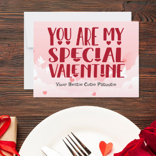 Jij bent mijn speciale valentijn, personaliseer feestdagenkaart