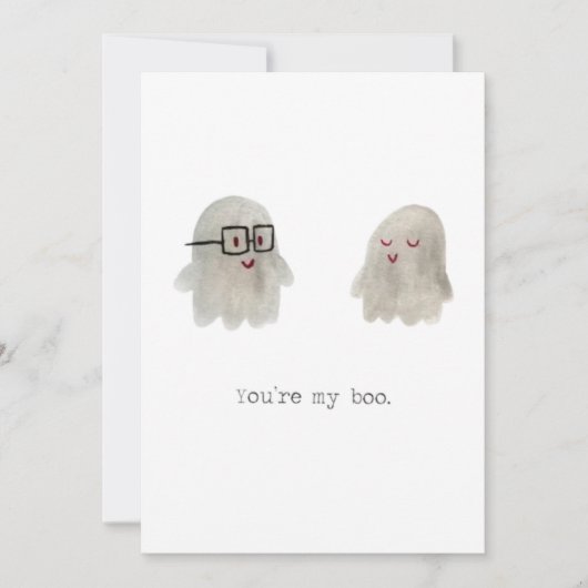 "Jij bent mijn spook" Feestdagenkaart (Voorkant)