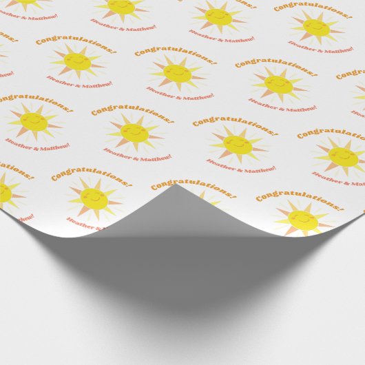 Jij bent mijn Sunshine Baby shower Cadeaupapier (Hoek)