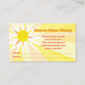 Jij bent mijn Sunshine Baby shower Guessing Game Informatiekaartje (Voorkant)
