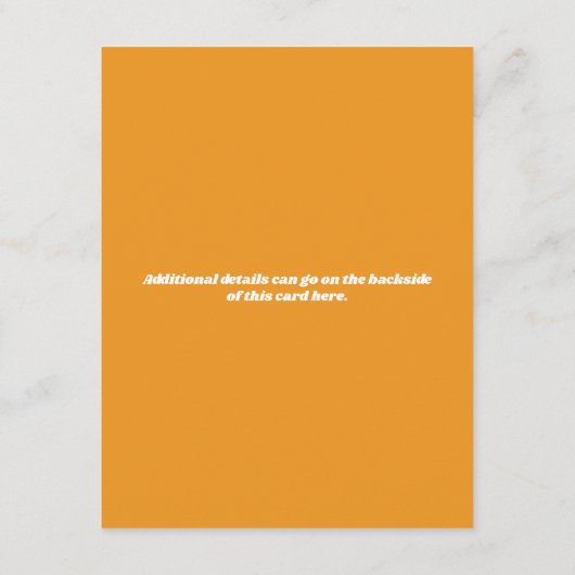 Jij bent mijn Sunshine Baby shower Informatiekaartje (Achterkant)