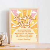 Jij bent mijn Sunshine Baby shower Pacifier Hunt Poster