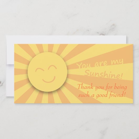 Jij bent mijn Sunshine. Bedankkaart (Voorkant)