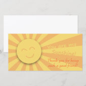 Jij bent mijn Sunshine. Bedankkaart (Voorkant / Achterkant)