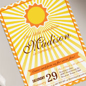 Jij bent mijn Sunshine Birthday Party Uitnodiging