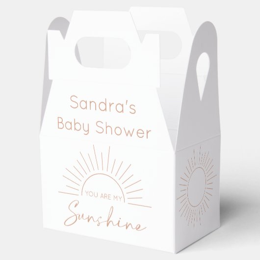 Jij bent mijn Sunshine Boho Baby shower Bedankdoosjes (Geopend)