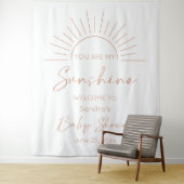 Jij bent mijn Sunshine Boho Baby shower Wandkleed (In situ)