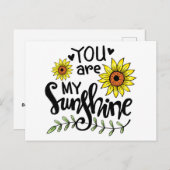 Jij bent mijn Sunshine Briefkaart (Voorkant / Achterkant)