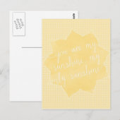 Jij bent mijn Sunshine briefkaart (Voorkant / Achterkant)